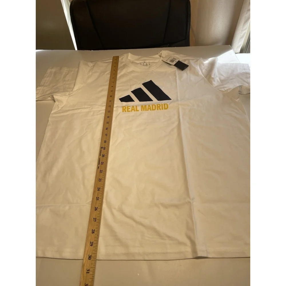 Adidas Real Madrid Men's T-shirt Size XL White La Liga Spain New